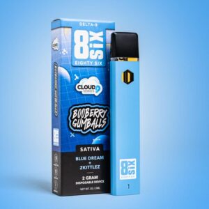 Acquista Booberry Gumballs Delta-9 THC 2G Vape monouso (Blue Dream)